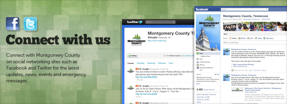 Connect with Montgomery County on Facebook and Twitter